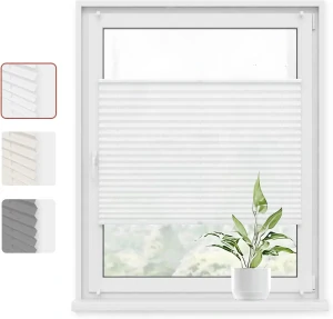 WOLTU® VH5544ws plisovaná roleta 120 x 130 cm, bílá