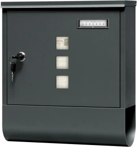 WOLTU BK006an Poštovní schránka s přihrádkou na noviny,  30,5 x 33,5 x 10 cm