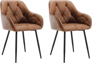 WOLTU Sada 2 jídelních židlí, kuchyňská židle EZS03br-2