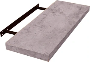 EUGAD 0141QJ Nástěnná police, dřevo, 40 cm, šedá