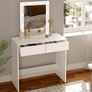 Toaletní stolek WOLTU s LED osvětlením a zrcadlem 80x39,5x132,5 cm