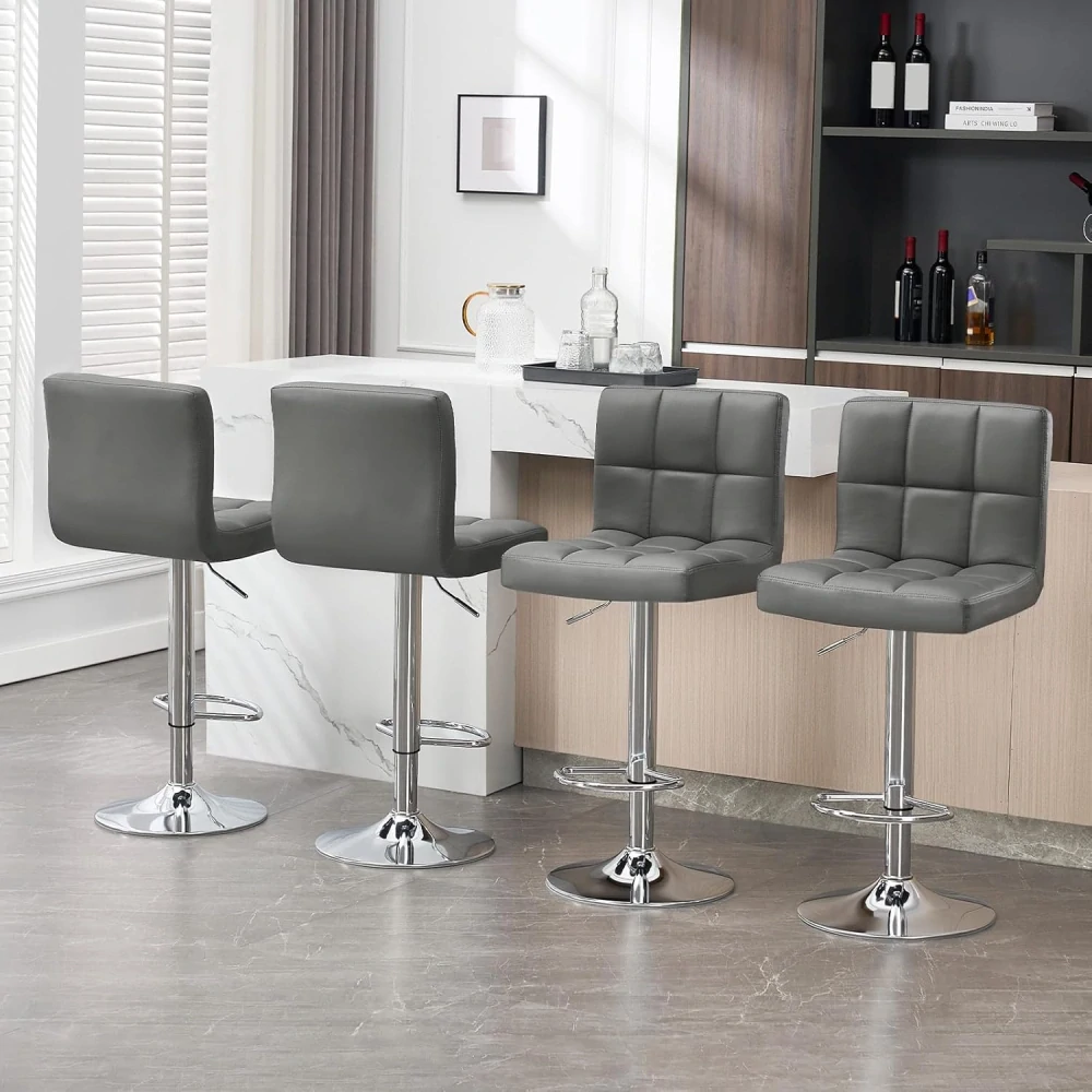 WOLTU Barová židle, šedá, 1 kus