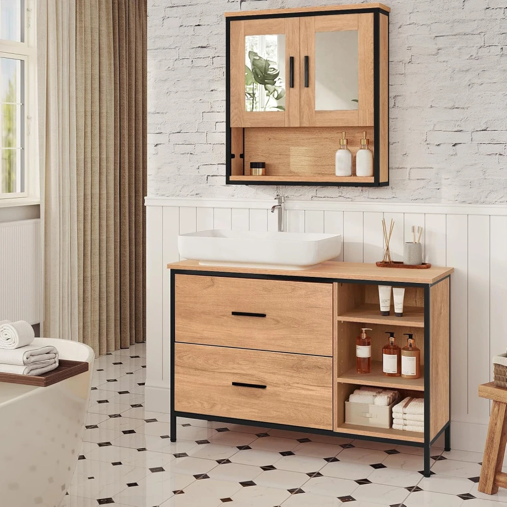 EUGAD skříňka pod umyvadlo, 90x60x30 cm