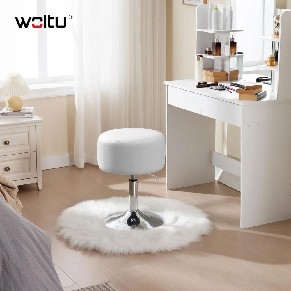 WOLTU 1 x barová židle z imitace kůže, bílá