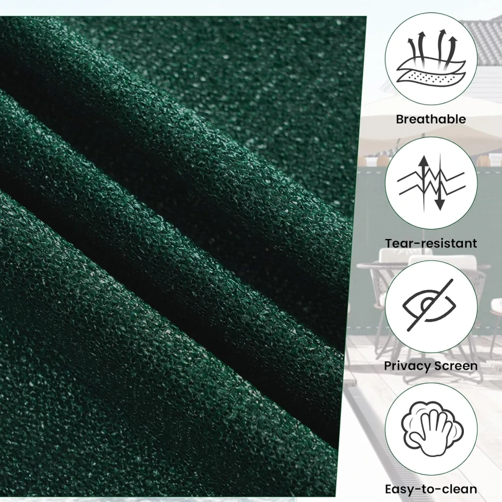 WOLTU stínící síť 2x15m, ochranná zástěna pro zahradní plot, venkovní síť proti větru