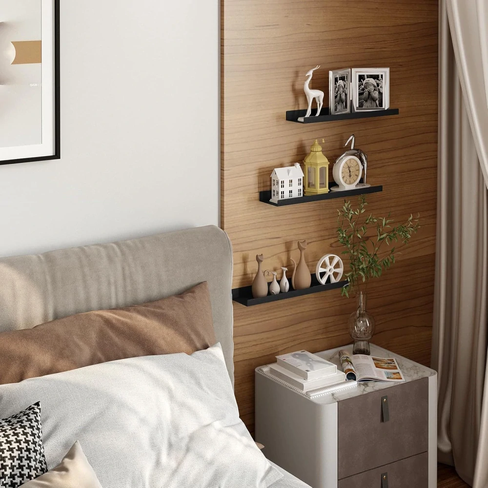 EUGAD nástěnné police, sada 3 ks