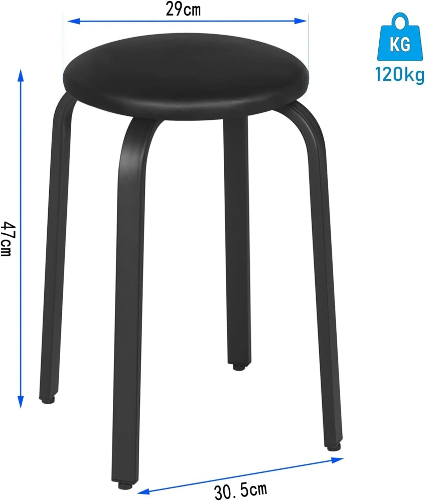 Lestarin Sada 2 kuchyňských stoliček, polstrovaný sedák