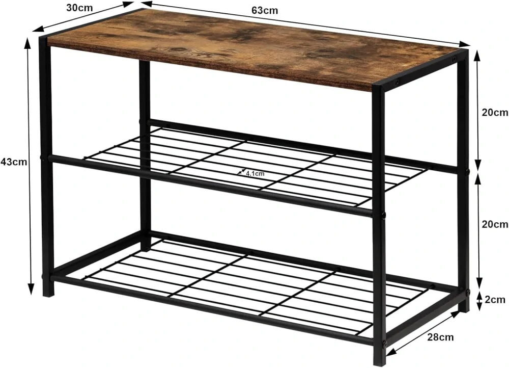 WOLTU Botník, 2patrová botní lavice se sedákem