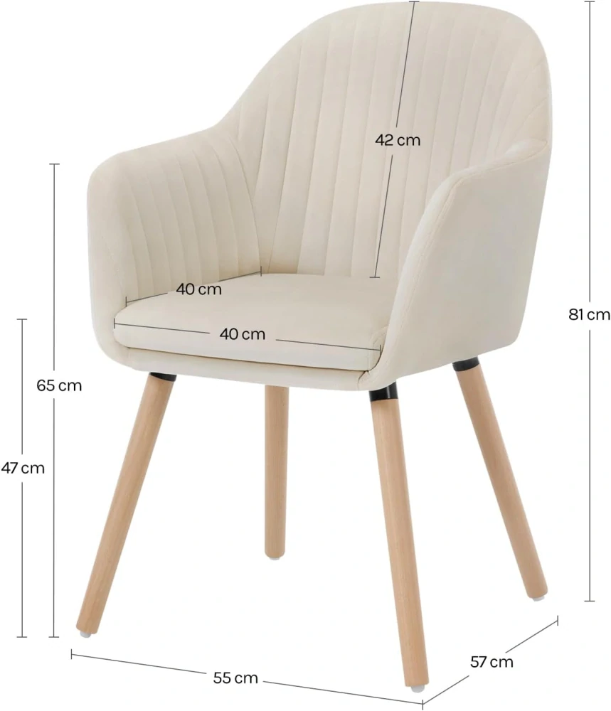Židle WOLTU BH95cm-1 do jídelny, kuchyňská židle, čalouněná židle