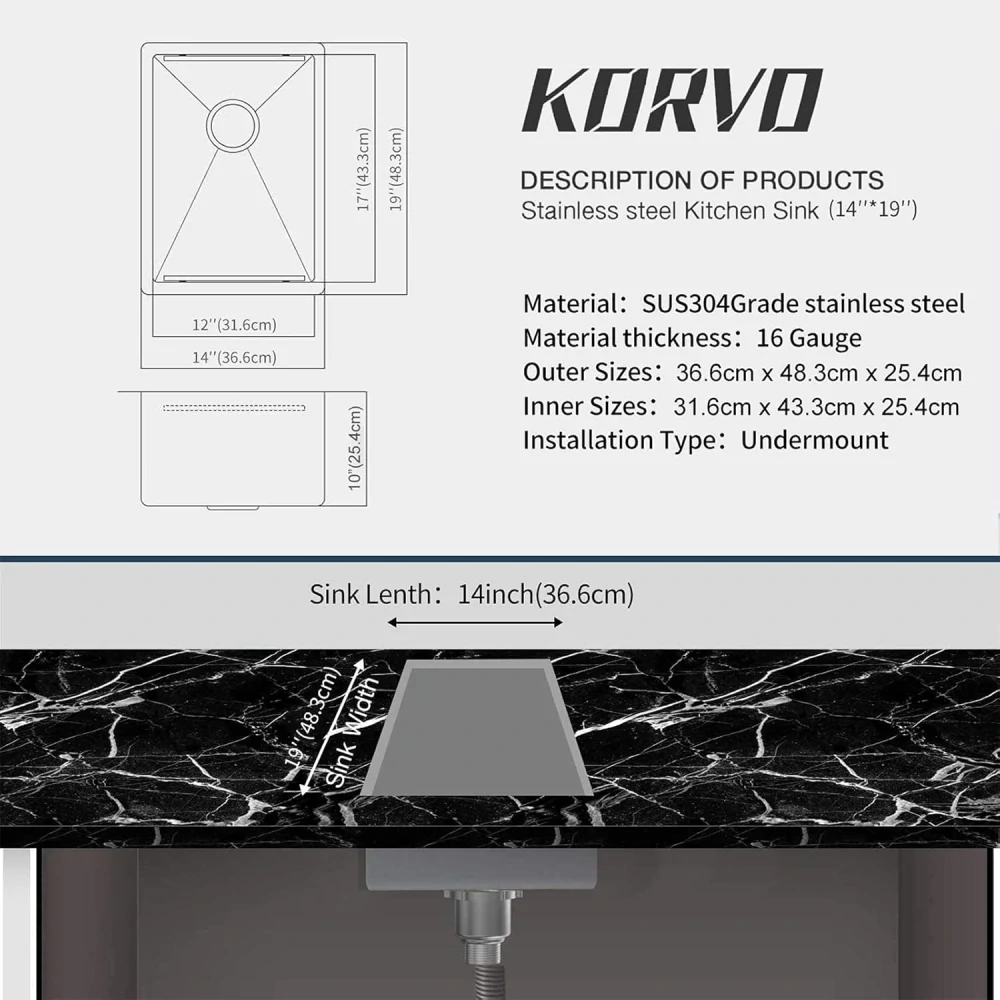 KORVO Pracovní stanice Kuchyňský dřez