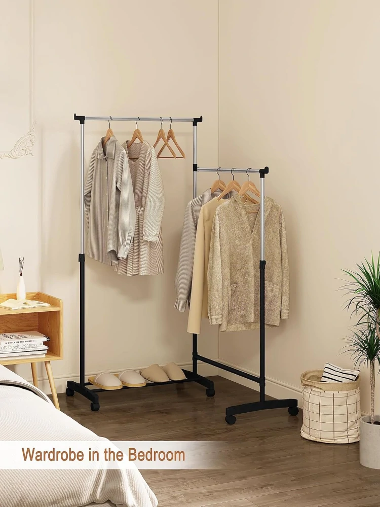 WOLTU SRY49ss věšák na oblečení s kolečky