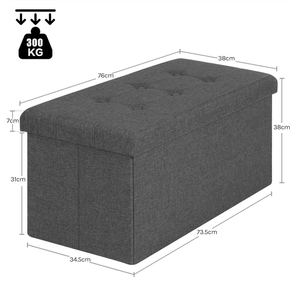WOLTU SH10dgr-1 Skládací úložný stol 76 x 37,5 x 38 cmek 