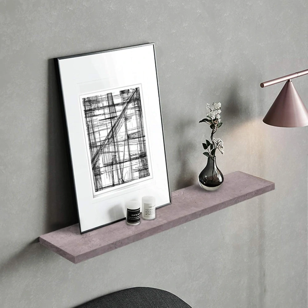 EUGAD 0141QJ Nástěnná police, dřevo, 40 cm, šedá