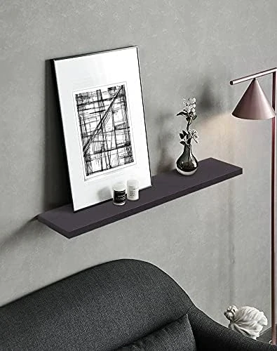 EUGAD 0129QJ Nástěnná police, 120 cm, černá