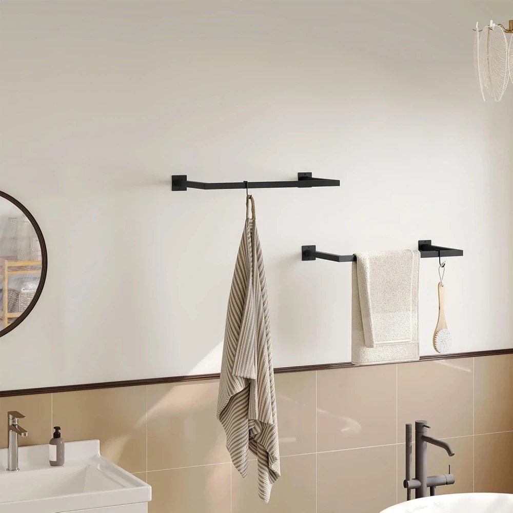 eSituro šatní tyč montáž na stěnu 64 x 6,5 x 30 cm