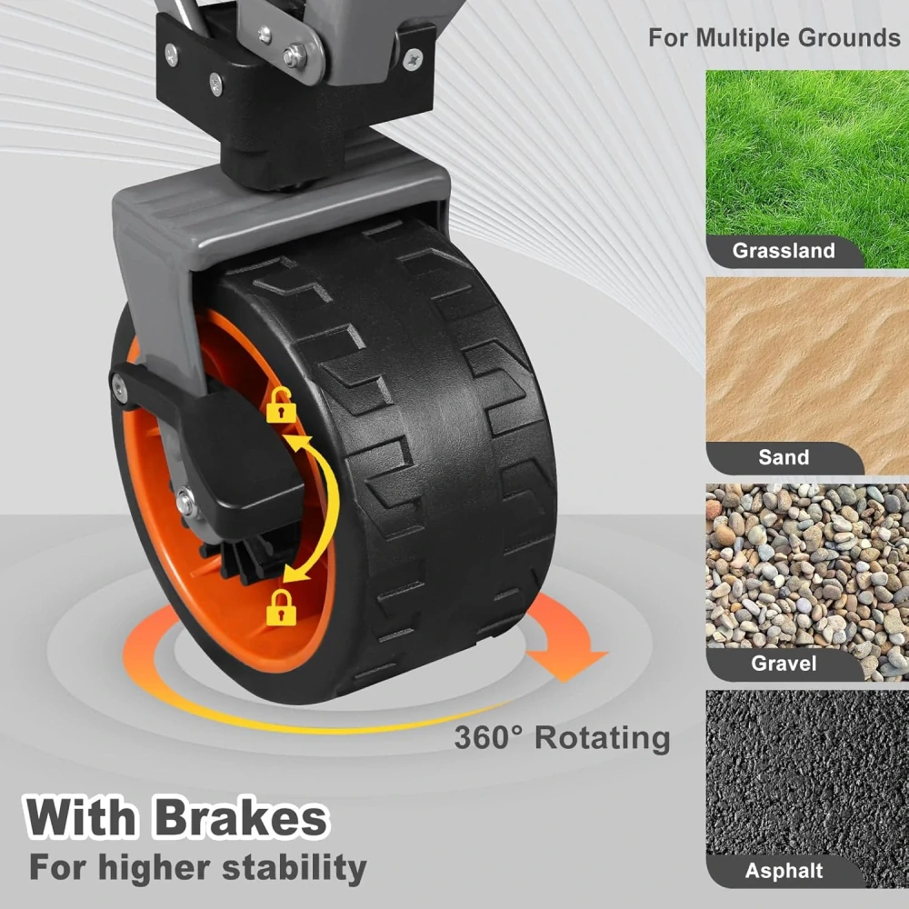 Skládací ruční vozík WOLTU TW022dgor, Nosnost: 80 kg.