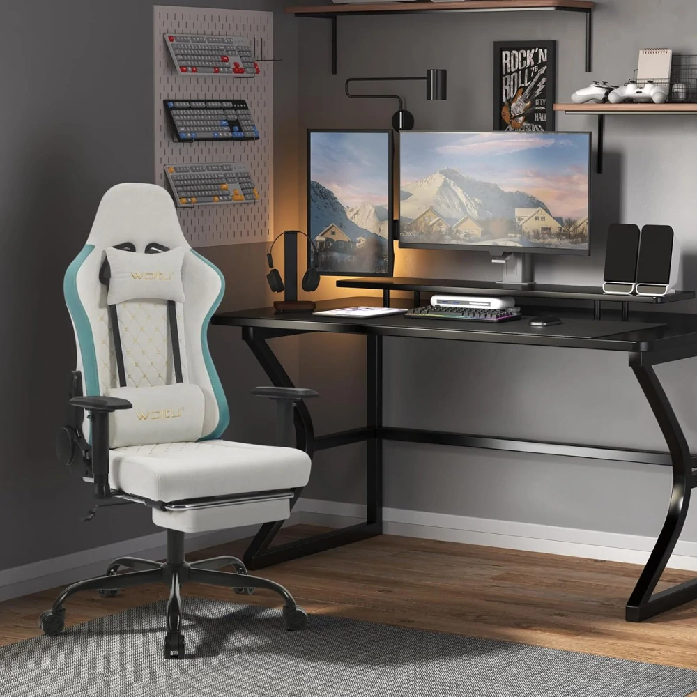 Herní židle WOLTU s masážním přístrojem, ergonomická kancelářská židle