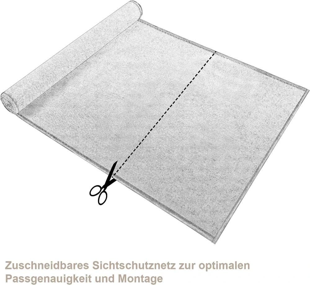 WOLTU - Stínící síť HDPE 180 g/m² - 1,5 x 15 m 