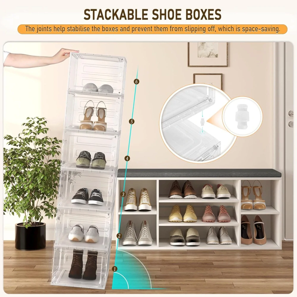 Botníky WOLTU, sada 3 stohovatelných botníků