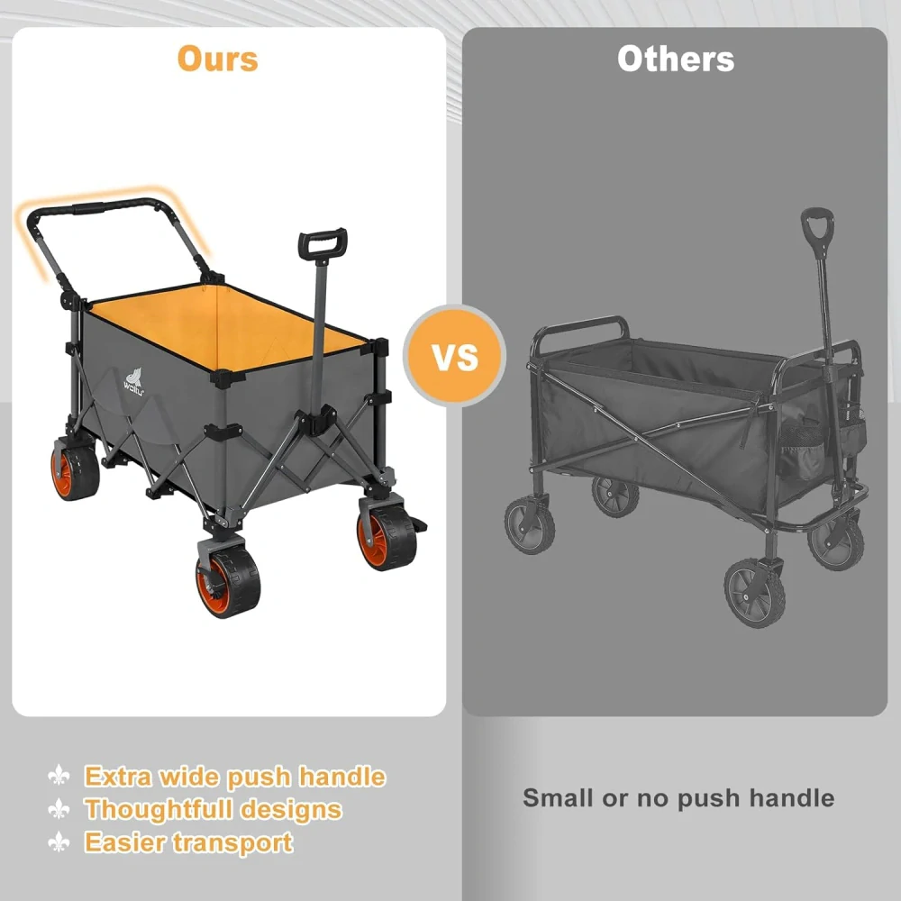 Skládací ruční vozík WOLTU TW022dgor, Nosnost: 80 kg.