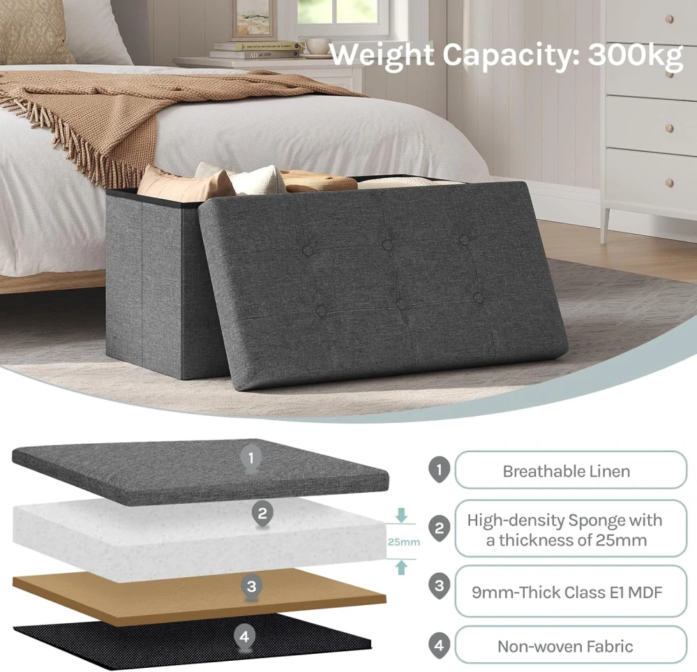 WOLTU SH10dgr-1 Skládací úložný stol 76 x 37,5 x 38 cmek 