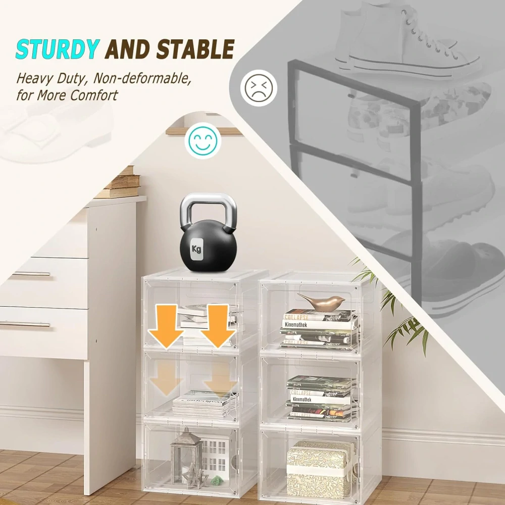 Botníky WOLTU, sada 3 stohovatelných botníků