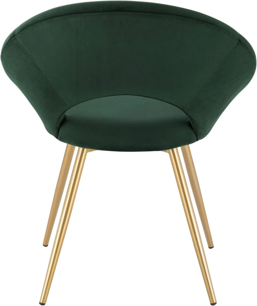 WOLTU 1 x sametová a kovová jídelní židle BH230dgn-1 tmavě zelená