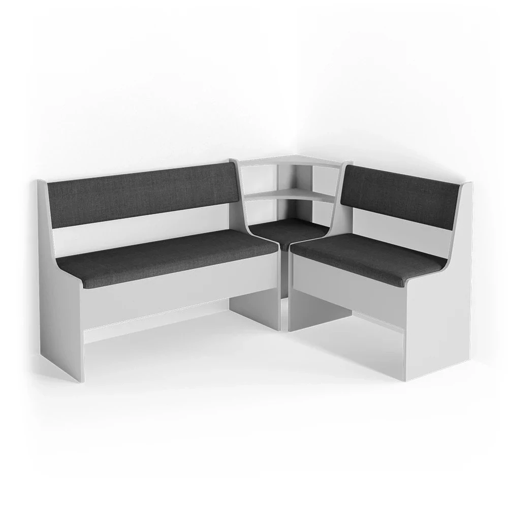 Vicco Lavice do jídelny do rohu Bílá 43.5 x 43.5 cm, Roman