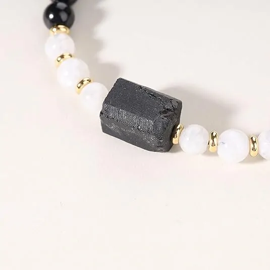 COAI černý turmalínový náramek s korálky