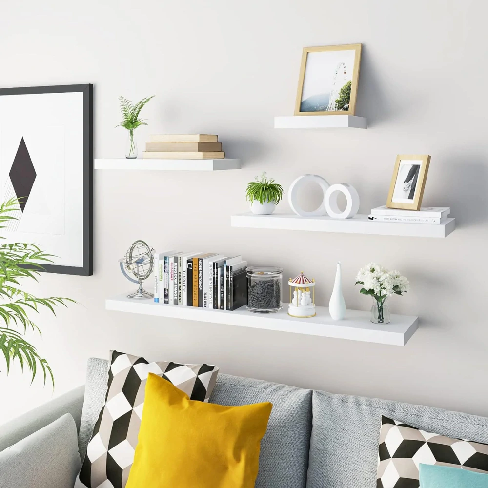 WOLTU RG9316ws Plovoucí nástěnná police