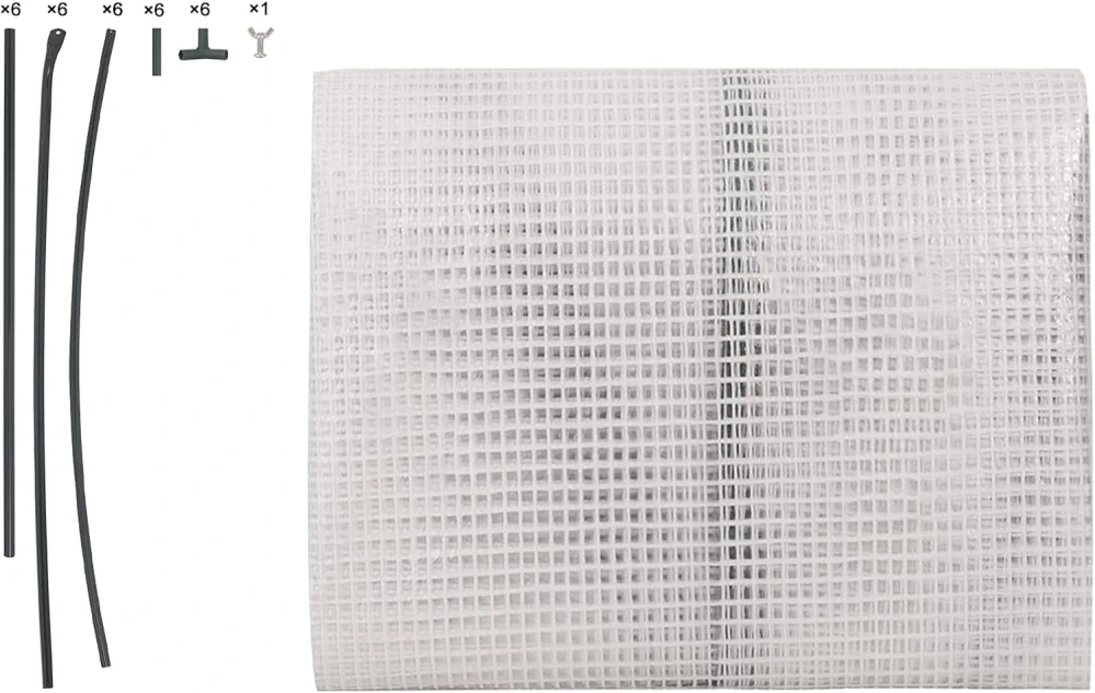 WOLTU skleník fóliový skleník 160 x 180 cm, PE poloprůhledný skleník na rajčata, zimní ochrana