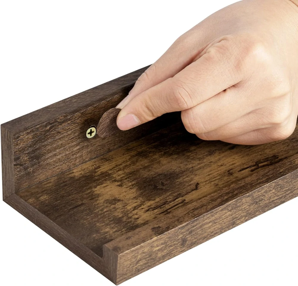 WOLTU RG9491hov Nástěnné police Sada 3 plovoucích polic