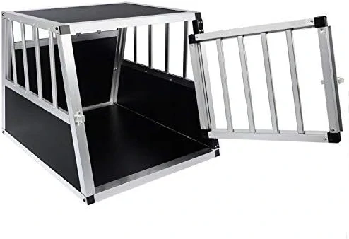 Přepravní box pro psy Hliníkový 69 x 54 x 50 cm (DxŠxV), černá