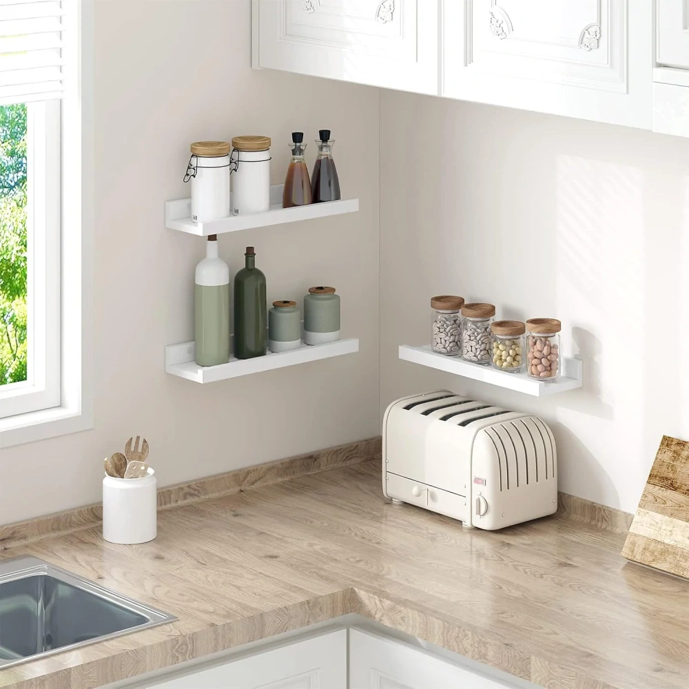 EUGAD nástěnné police, sada 3 ks 60 x 5 x 12 cm