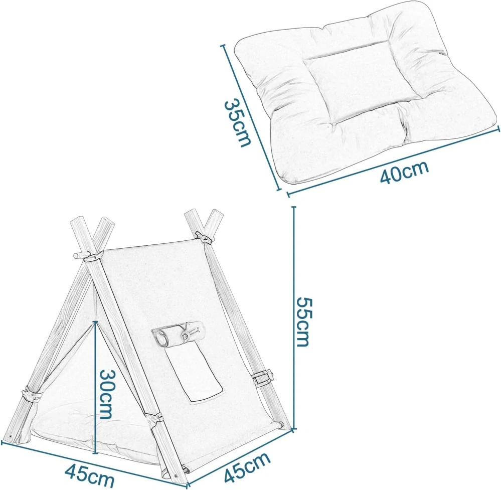  Stan pro psy / Stan pro kočky 45 x 55 x 45 cm pro malé psy