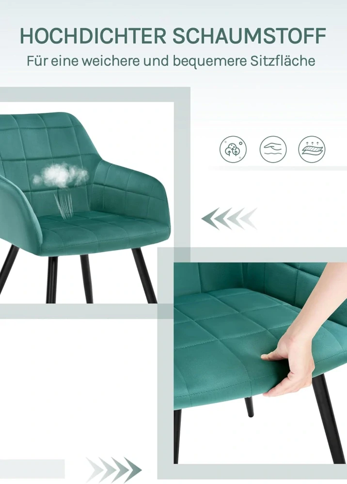 Jídelní židle WOLTU® BH93ts-1, Kuchyňská židle, Čalouněná židle