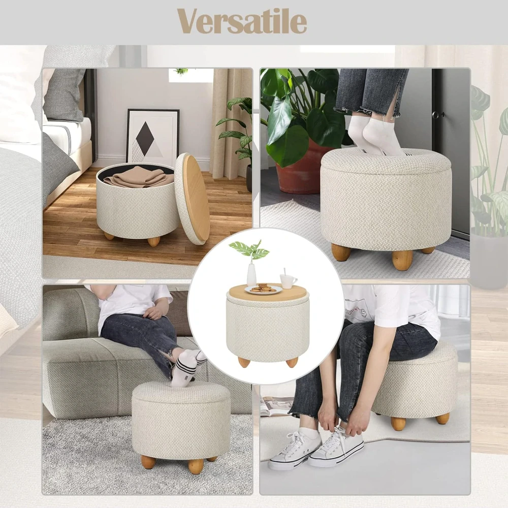 WOLTU SH77cm kulatá taburetka s úložným prostorem