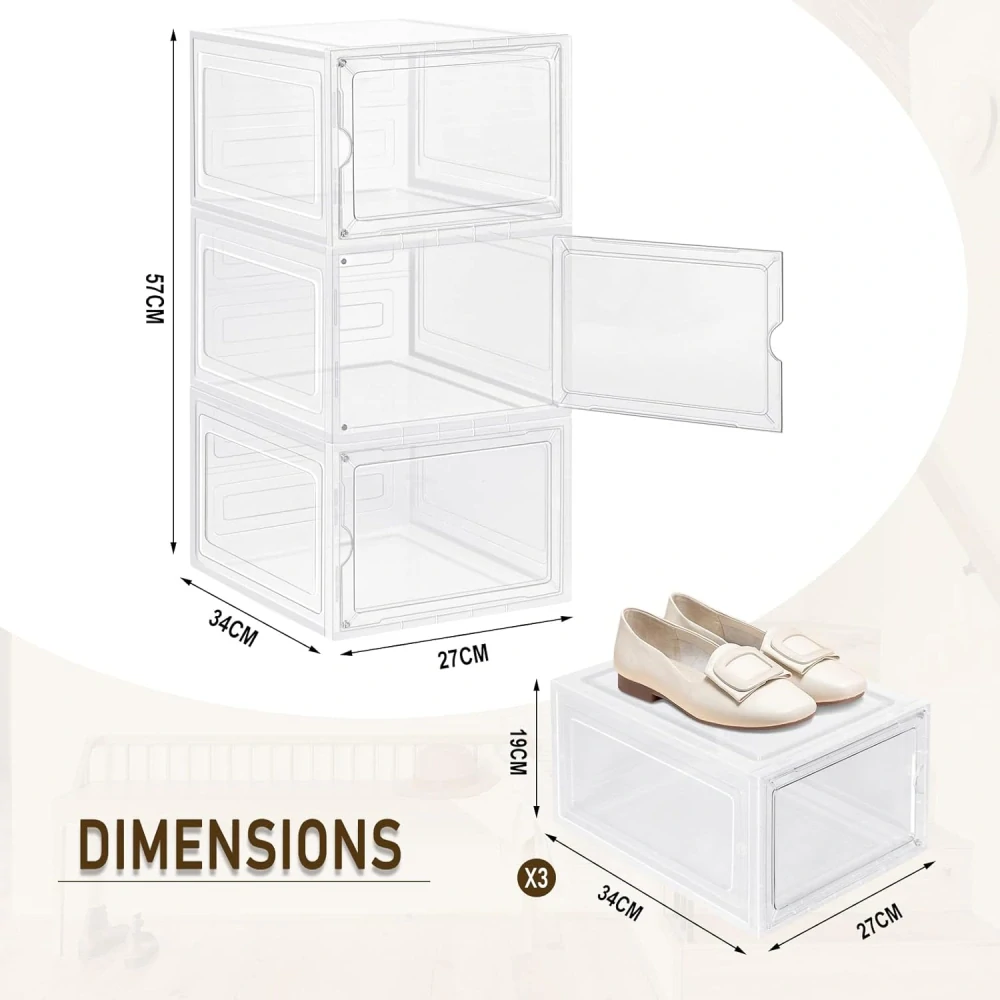 Botníky WOLTU, sada 3 stohovatelných botníků