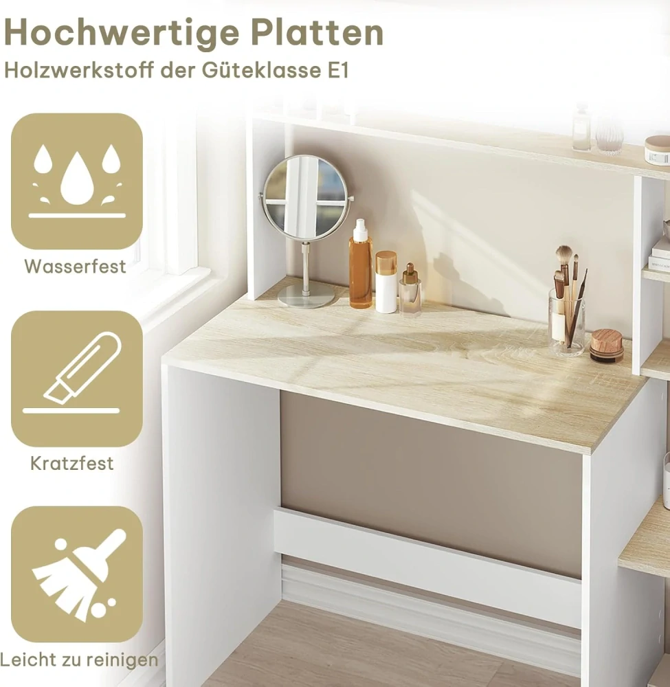 eSituro Desk, Počítačový stůl s policí, 113,5 x 139 x 45 cm