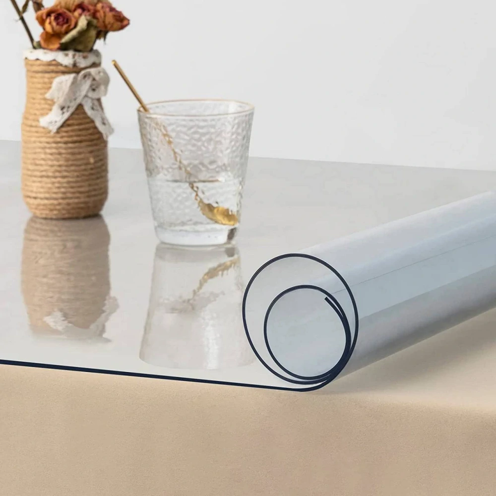 WOLTU ubrus voděodolný průhledný PVC ubrus obdélníkový potah na stůl 70x110cm