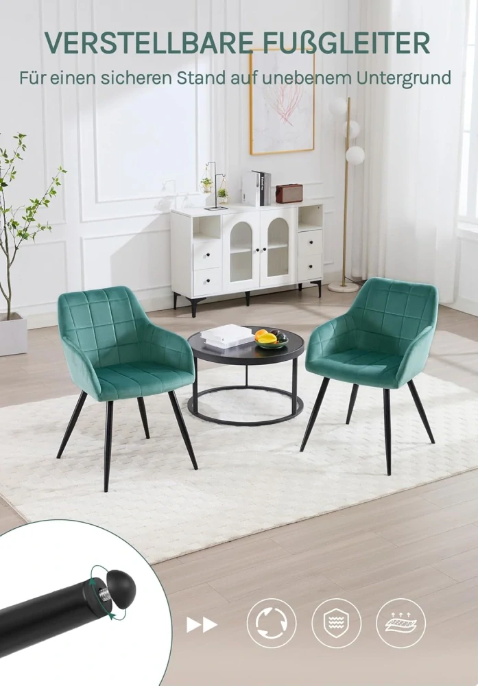 Jídelní židle WOLTU® BH93ts-1, Kuchyňská židle, Čalouněná židle